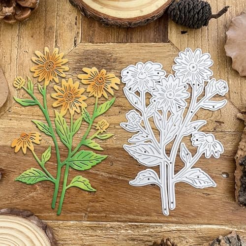 Scrapbooking Die-Cuts, Layer Frame Net Set Metal Cutting Dies for Card Making, Paper Craft Template, Background Embossing Stencils, DIY Album Décor (Flower Bouquet-11.4x8cm)