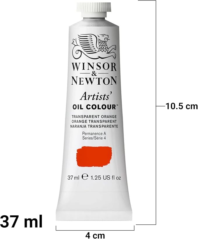 Winsor & Newton Artists' Oil Paint, 37ml Tube, Transparent Orange