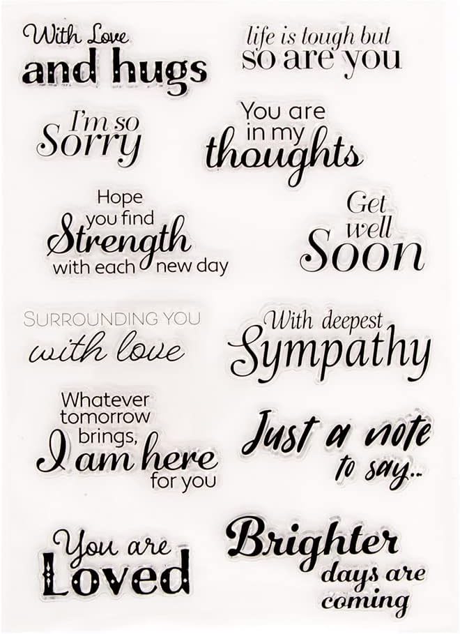 with Love and Hugs Sentiment Clear Stamps for Card Making Decoration and DIY Scrapbooking