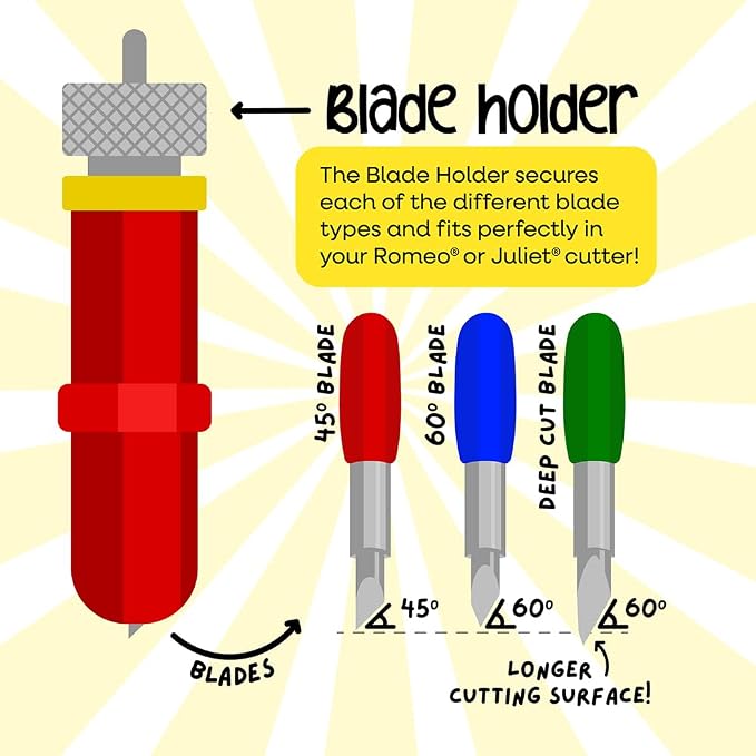 Siser Blade Holder - Compatible with Siser Romeo and Juliet High-Definition Cutters - Blade Housing for Siser Blades (45 Degree, 60 Degree, 60 Degree Deep Cut)