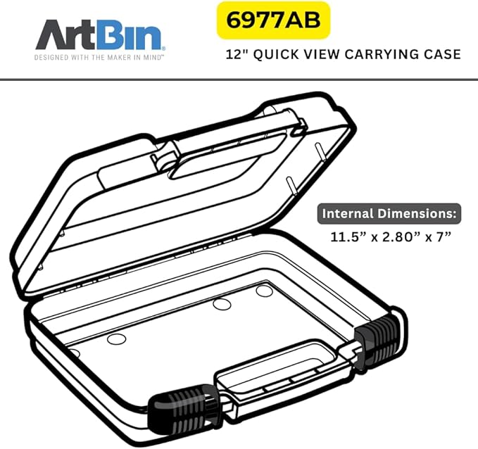 ArtBin 12-Inch Quick View Deep Base Carrying Case, Translucent