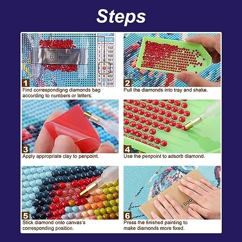 Stalente Diamond Painting Kits for Adults, 5D DIY Diamond Art Kits for Beginners Round Full Drill Diamond Painting for Home Wall Decoration Gift 12×12inch, Sunflower