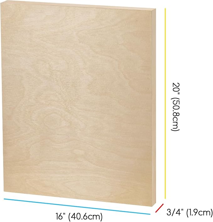 MEEDEN Unfinished Wood Canvas Board:16x20 Canvas Panel Pack of 2