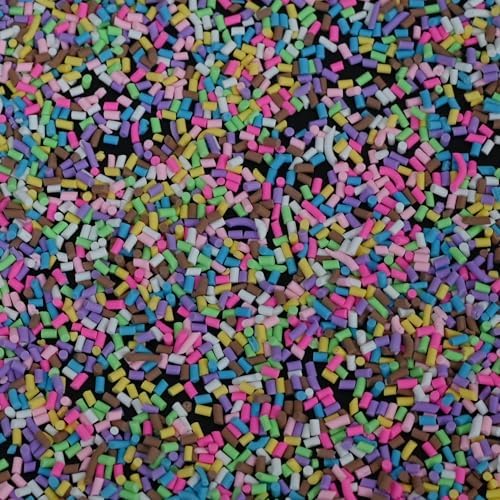 LIKETURE Fake Sprinkles 110G Non-edible Polymer Clay Sprinkles Fake Candy Sprinkles Slime Sprinkles Faux Sprinkles for Resin Slime Add Ins Plastic Sprinkle Nail Art Shaker Card Filler (Light Blue)