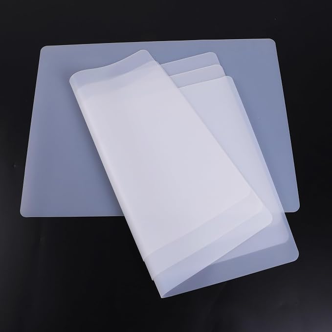 Small Clear Silicone Crafts Mats: Non-Slip Heat Resistant 11.8"W x 15.75"L