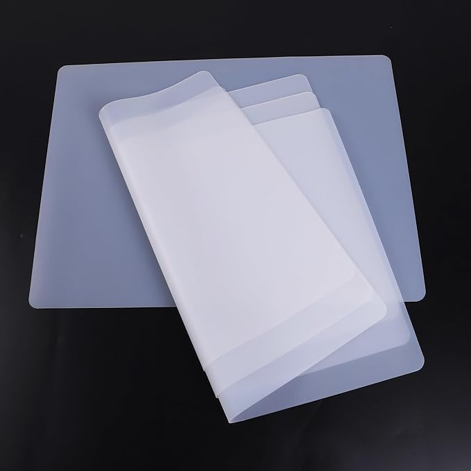 8"W x 9.5"L Small Clear Silicone Craft Mats: Heat Resistant Non-Slip 4 Pcs