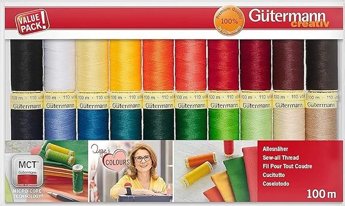Gutermann 734610-1 Thread Set Sew-All 100 m x 20 reels, Multicoloured