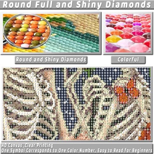 KICHANG Skull Diamond Art Kits for Adult Diamond Painting Kit for Beginner