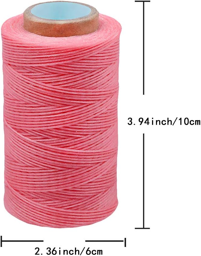 284Yards Leather Sewing Thread Waxed, Waxed Polyester Cord, Wax String | Waxed Thread for Bookbinding, Upholstery Thread Heavy Duty, Wax String for Leather Craft DIY/Bookbinding/Shoe Repairing