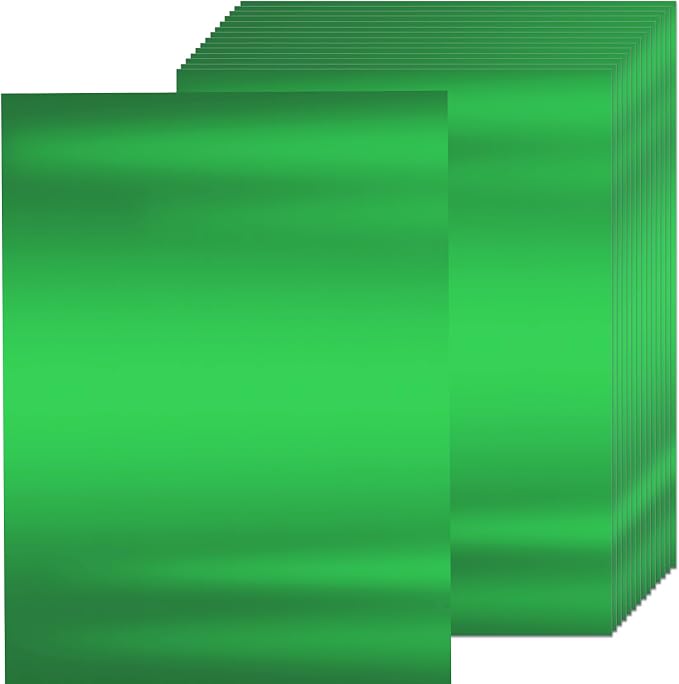 25 Sheets Metallic Grass Green Mirror Cardstock Paper 8.5 x 11 Shimmer Sheets 250gsm/92lb Heavyweight Scrapbook Paper for Certificates, Invitations, Greeting Cards, Crafts, Graduations