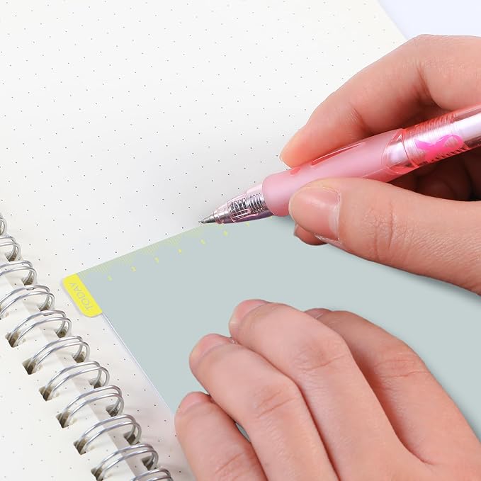 Thenshop 5 Pack A5 Gray x Yellow Pencil Board Reusable Notebook Accessory, Flexibility Layout Grids with Ruler Scale