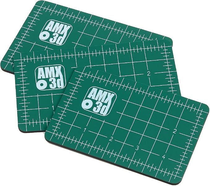 Self-Healing Cutting Mat 3.5 x 5 inch Double-Sided Gridded Surface for Arts, Crafts and Sewing - Pack of 3