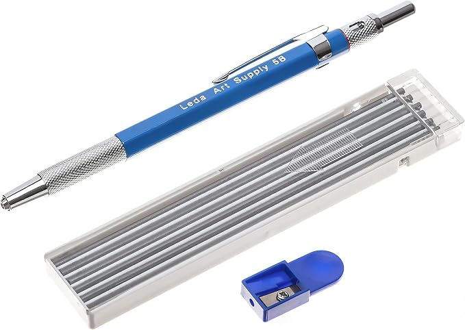 Leda Art Supply 2.0 mm Mechanical Drafting Pencil Set, Drawing, Sketching