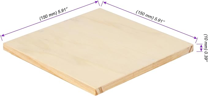 JOIKIT 20 Pack Wood Canvas Panels 6 x 6 x 5/8 Inch, Wooden Canvas Board 15x15x1cm Unfinished Wood Cradled Painting Panel Boards, Artist Wooden Canvases for Burning, Pouring, String Art, Crafts