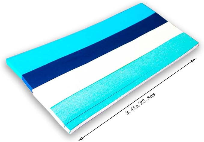 Star Folding Strip Blue Gradient Paper Star Decorative Paper Strip DIY Handicraft (1350 pieces)