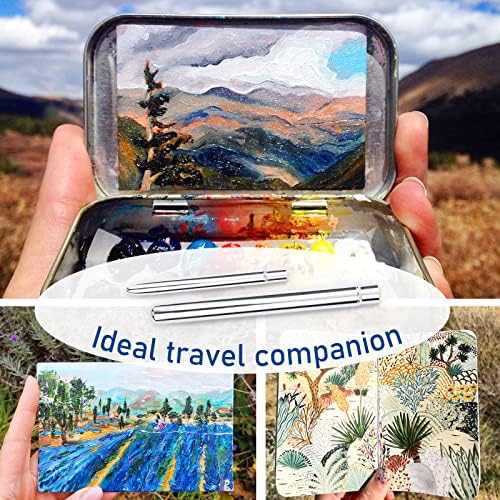 Falling in Art 2 Pcs Round Travel Paint Brush Set