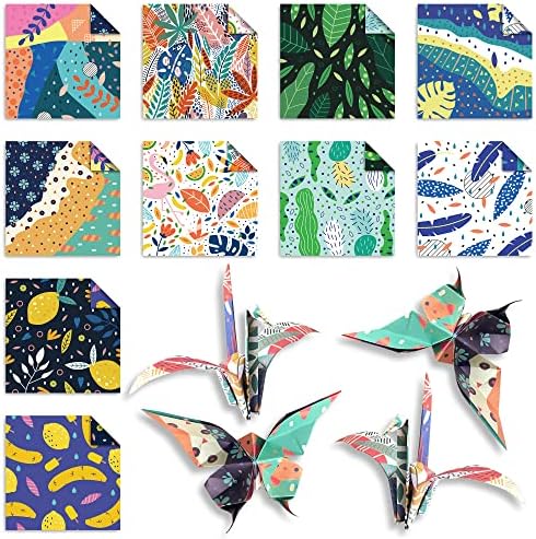 Origami Paper 6x6" Double Sided 50 Sheets 10 Colors Origami Kit,Craft Paper