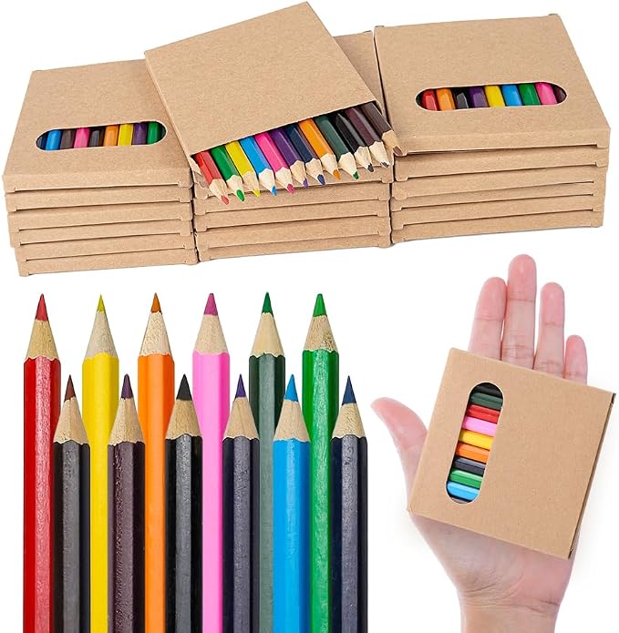 600 Count Colored Pencils Bulk, 50 Pack Colored Pencils in 12 Colors, 3.5 Inch Mini Drawing Pencils Set, Pre-sharpened Coloring Pencils for Kids, Ideal Back to School Supplies & Classroom Prizes