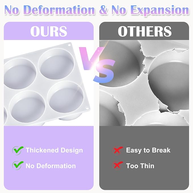 YOILES Deep Coaster Resin Molds Silicone,Epoxy Resin Molds | Round Silicone Molds for Resin Casting Craft Mold for Flower Preservation DIY Art(Round)