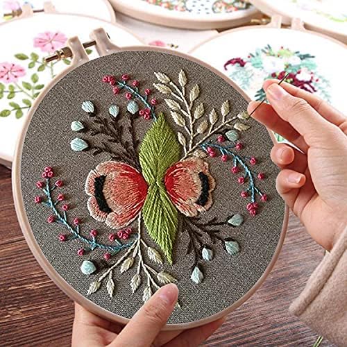 Louise Maelys Botanical Embroidery Kit for Beginners Stamped DIY Craft