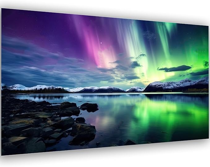 5D Diamond Art Kits for Adults Large Size Diamond Painting Kit 27.6x15.8in | Northern Lights Large Diamond Art Kit for Adult, DIY Full Drill Big Aurora Diamond Dots Gem Art Kits for Home Wall Decor Gift