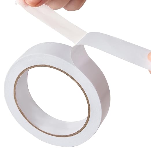 1" 2 Rolls Double Sided Adhesive Sticky Tape for Arts, DIY, Crafts, Photography, Scrapbooking, Card Making, Gift Wrapping, Office School Stationery Supplies, Home Supplies(Width: 25 mm)