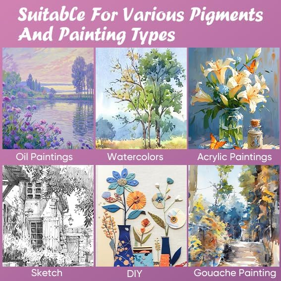 ESRICH Small Canvases for Painting 6x8in, 3 Pack Stretched Canvases for Painting 5/8" Profile Primed Acid Free Painting Canvas for Kids for Oil Paint, Watercolor, Acrylic Paint, Gouache, Tempera.