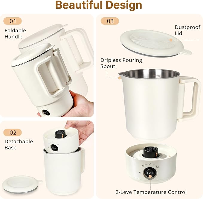 Electric Wax Melting Pot for Candle Making with Pour Spout for Beginners | Wax Pot for Candle Making,800ML Wax Warmer Suitable for Parent-child DIY Adults Works with Various Wax Materials