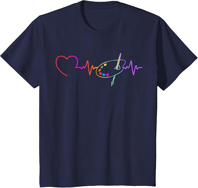 Funny Paint Palette Brush Artist Painter Art Teacher Men Kid T-Shirt