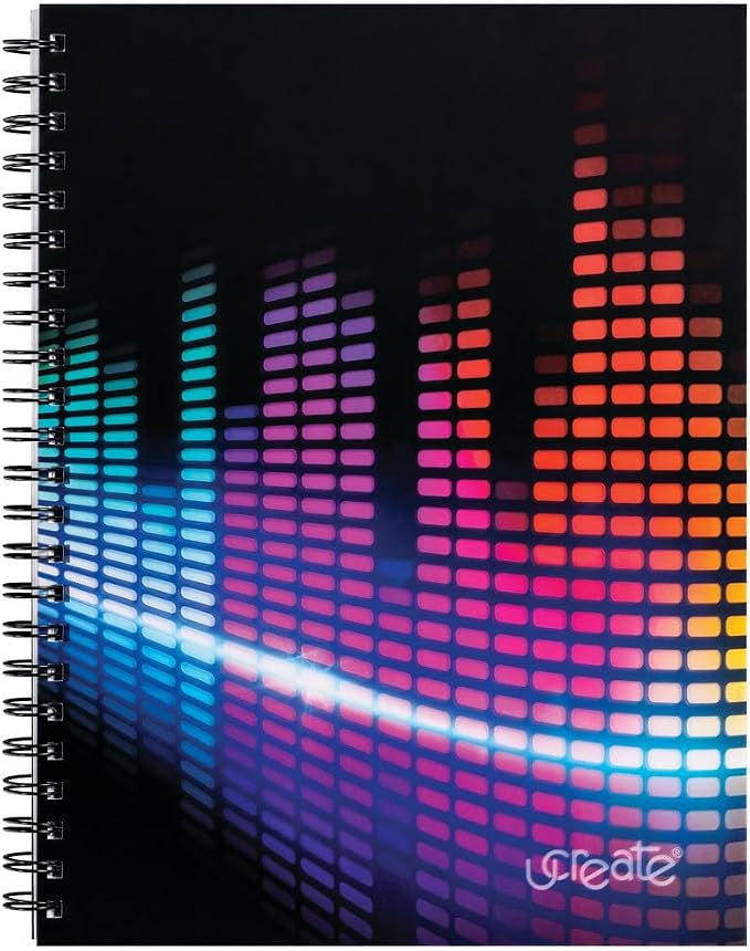 UCreate Fashion Poly Sketch Book, Sonic Vibes, 9" x 12", 1 Count | Supports classroom learning, crafts and creative activities