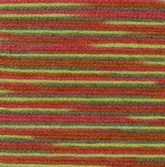 KCS Big skeins of 25 Meters Size 25 Color Variegated Cross Stitch Stranded Threads,6 skeins,4510