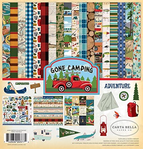 Carta Bella Paper Company Gone Camping Collection Kit Paper, 12 x 12, Multicolor