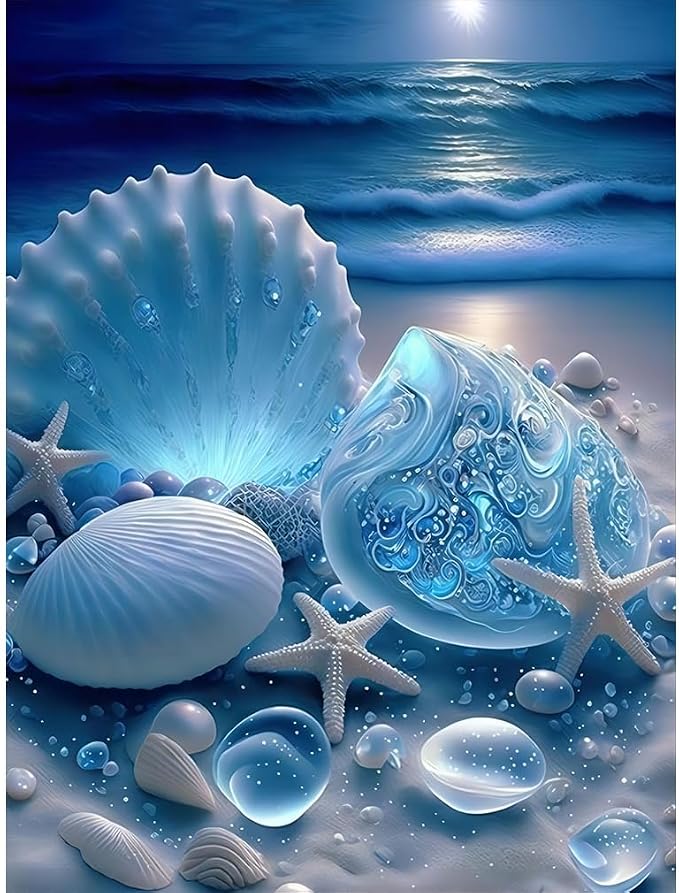 bleihum Diamond Art Beach- Ocean Diamond Painting Kits for Adults