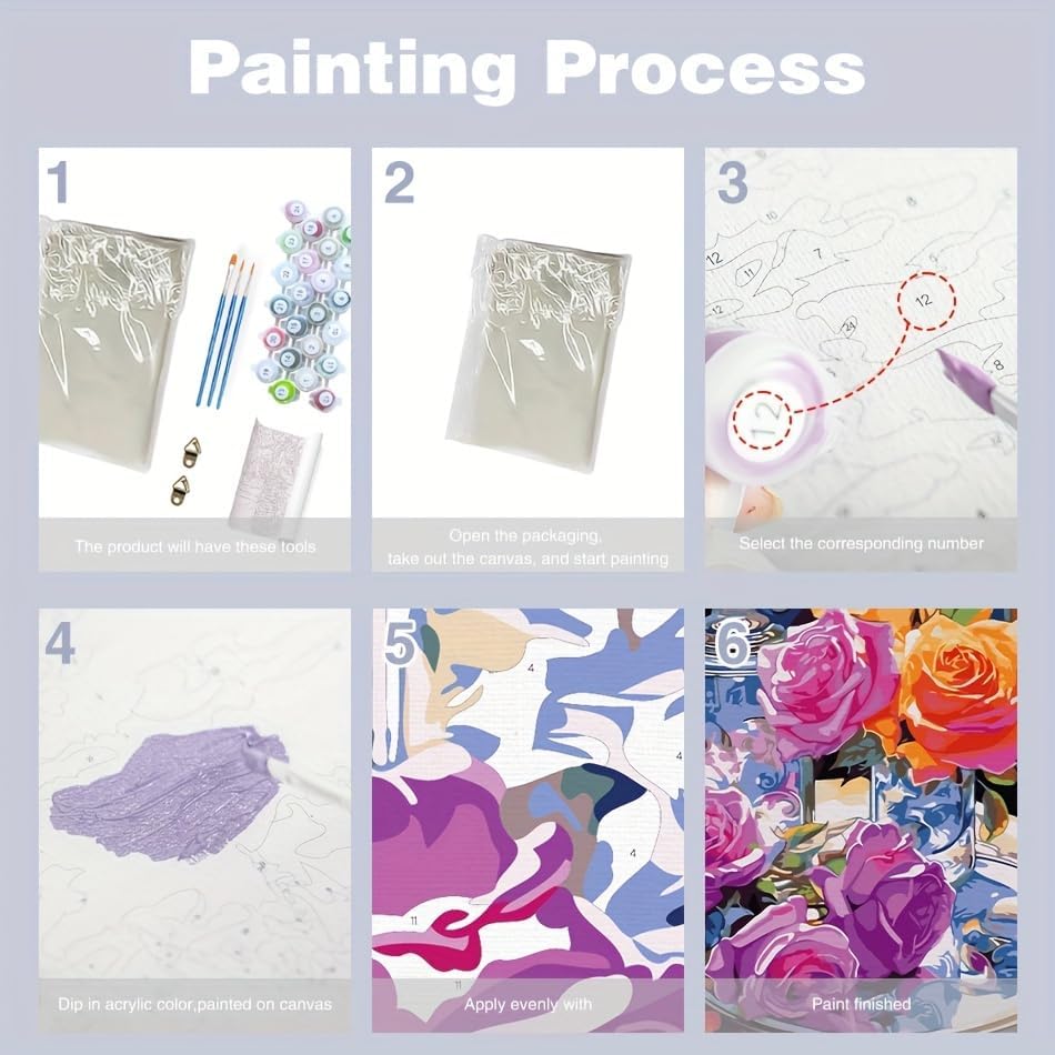 Cherry Blossom Tree Paint by Numbers Kit for Adults - DIY Spring Flowers on Branches Painting on Canvas 16x20 Inches, Acrylic Paint Set,Suitable for Beginners,Floral Art for Decoration/Gifts
