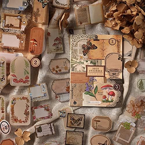 Vintage Stickers 20 Sheets Scrapbooking Supplies Journaling Decals (Letter)