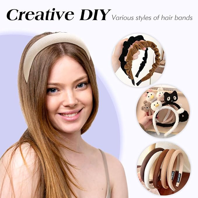 Dizila 30 Pack 0.4cm/0.16" Smooth Plain Blank DIY Craft Silver Thin Metal Headbands Frame Base Wire Hair Bands Accessories for Women Men Girls