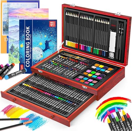 iBayam Art Supplies,150-Pack Deluxe Art Set Crafts Drawing Painting Kit