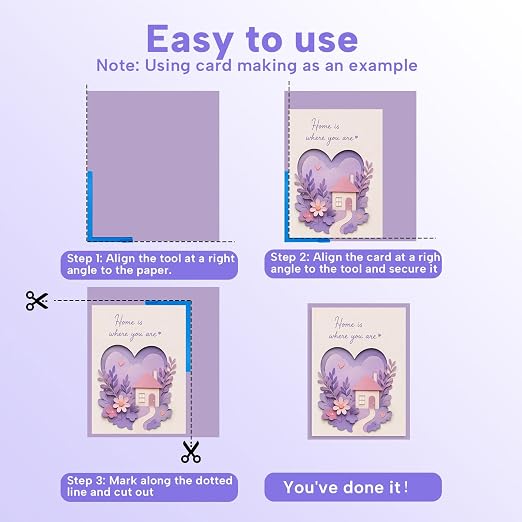 7 Pcs Paper Crafting Alignment Guides Set with Size Tabs