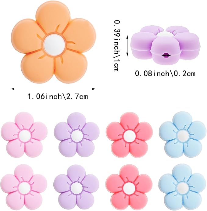 10 Pack Cute Flower Needle Point Protectors Silicone Needle Point Protectors Knitting Accessories and Supplies Knitting Needle Stoppers Knitting Needles Point Protectors Knitting Tools