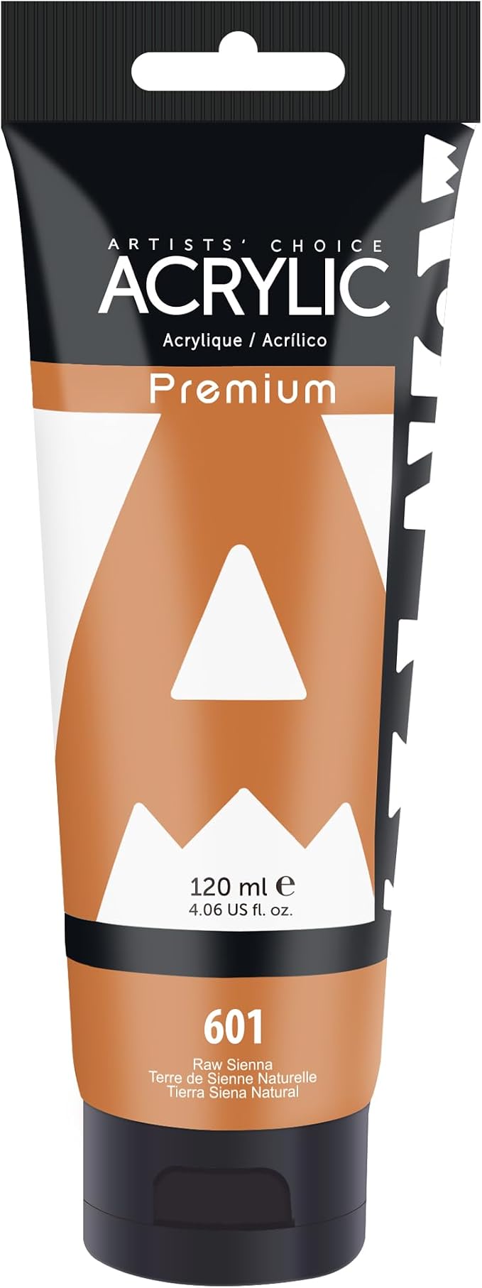 AUREUO Raw Sienna Acrylic Paint, 4 Fl Oz / 120ml Single Tube, Rich Pigment Art Craft Paints for Canvas, Rocks, Wood, Ceramic, Fabric - Art Supplies for Beginners, Professionals, Artists