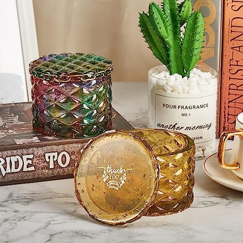 ISSEVE Jar Resin Molds, Large Diamond Jar Silicone Molds with 2Pcs Lid