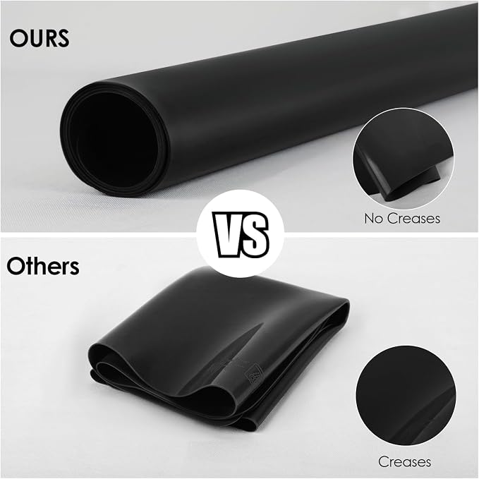 Large Silicone Mats for Kitchen Counter, 27.6 x 16'' Countertop Protector Mat Heat Resistant Mat for Air Fryer, Non-Slip Table Placemat for Kids, Nonstick Black Silicone Mat for Baking Pastry, 1Pcs