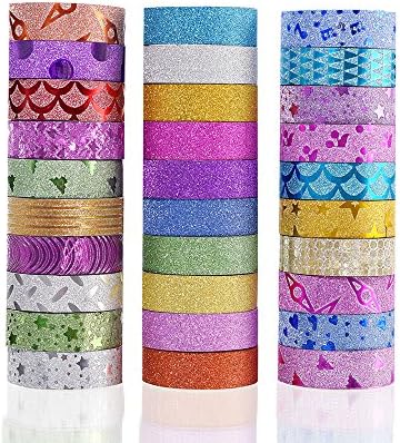 30Rolls Glitter Washi Tape Deco DIY Gift Wrap Masking Tape
