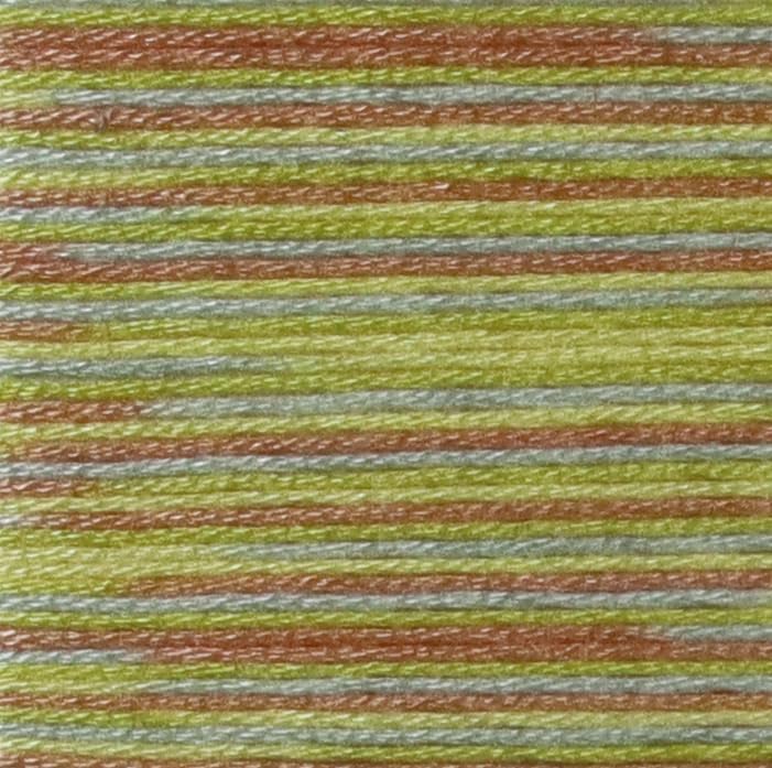 KCS Big skeins of 25 Meters Size 25 Color Variegated Cross Stitch Stranded Threads,6 skeins,4508