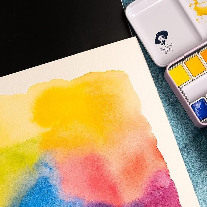 Paul Rubens Watercolor Paint Set Artist Grade, 24 Vivid Colors | High Lightfastness & Unmatched Transparency, Portable Metal Case Art Supplies for Artists Beginners Hobbyists Students