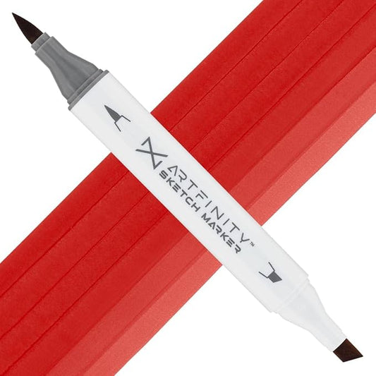 Artfinity Sketch Markers - Poppy Red R1-8, Vibrant, Professional, Dye-Based Alcohol Markers for Artists, Drawing, Travel, & More