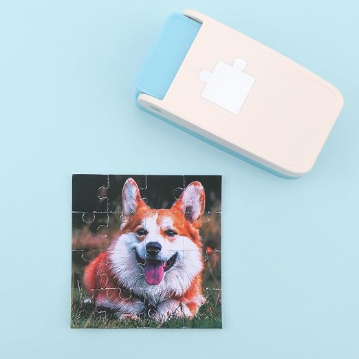 Puzzle Punch | 1" Puzzle Hole Puncher | Portable Puzzles Pieces Punching Machine | Cardboard Jigsaw Cutter | Customized Puzzles from Photos | for Personalized Customized Pictures Craft Making Tool