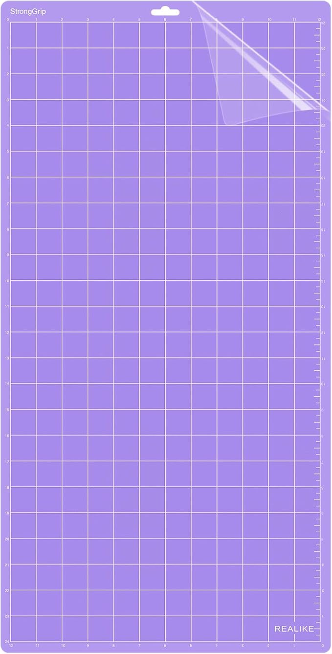 REALIKE SrongGrip Cutting Mat for Silhouette Cameo 5/4/3/2/1(3 Mats,12x24 inch) Purple Strong Adhesive Cricket Cut Mats Replacement Accessories for Silhouette Cameo