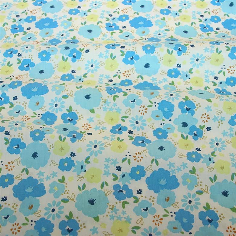 Cotton Fabric DIY Making Supplies Quilting Patchwork Fabric Fat Quarter Bundles DIY for Quilting Cotton Patchwork Cushions (clorful Flowers, 20" x 20")