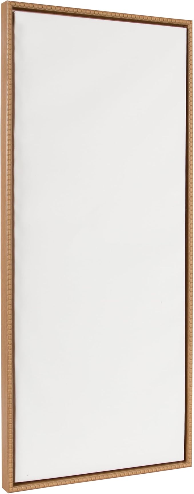 Kate and Laurel Sylvie Blank Framed Canvas Wall Art, 18x40 Natural Beaded, Vintage Modern Empty Canvas for Paint-Your-Own Art, Ready to Paint Premium Canvas Already Framed
